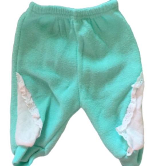 SMALL STEPS Pants and Top Set Giraffe Pastel Green White Size 3 - 6 Months NWT - Picture 4 of 11